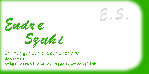 endre szuhi business card